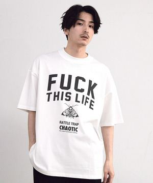 【CHAOTIC】別注FUCK THIS LIFEプリントオーバーサイズTシャツ