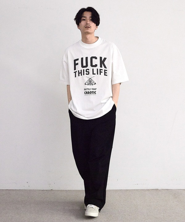 【CHAOTIC】別注FUCK THIS LIFEプリントオーバーサイズTシャツ 詳細画像 1