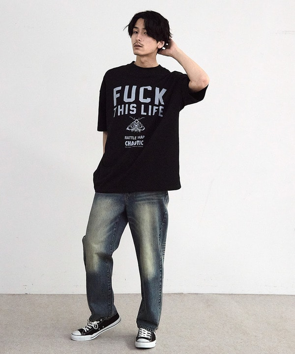 【CHAOTIC】別注FUCK THIS LIFEプリントオーバーサイズTシャツ 詳細画像 15
