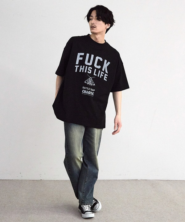 【CHAOTIC】別注FUCK THIS LIFEプリントオーバーサイズTシャツ 詳細画像 2