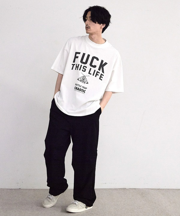 【CHAOTIC】別注FUCK THIS LIFEプリントオーバーサイズTシャツ 詳細画像 4