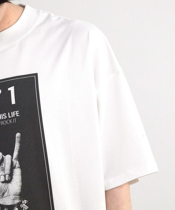 【CHAOTIC】別注メロイックサインプリントオーバーサイズTシャツ 詳細画像 12