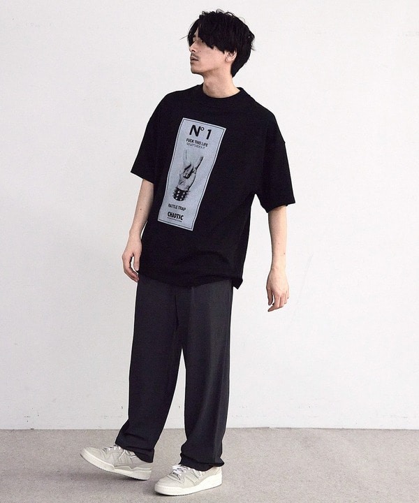 【CHAOTIC】別注メロイックサインプリントオーバーサイズTシャツ 詳細画像 17