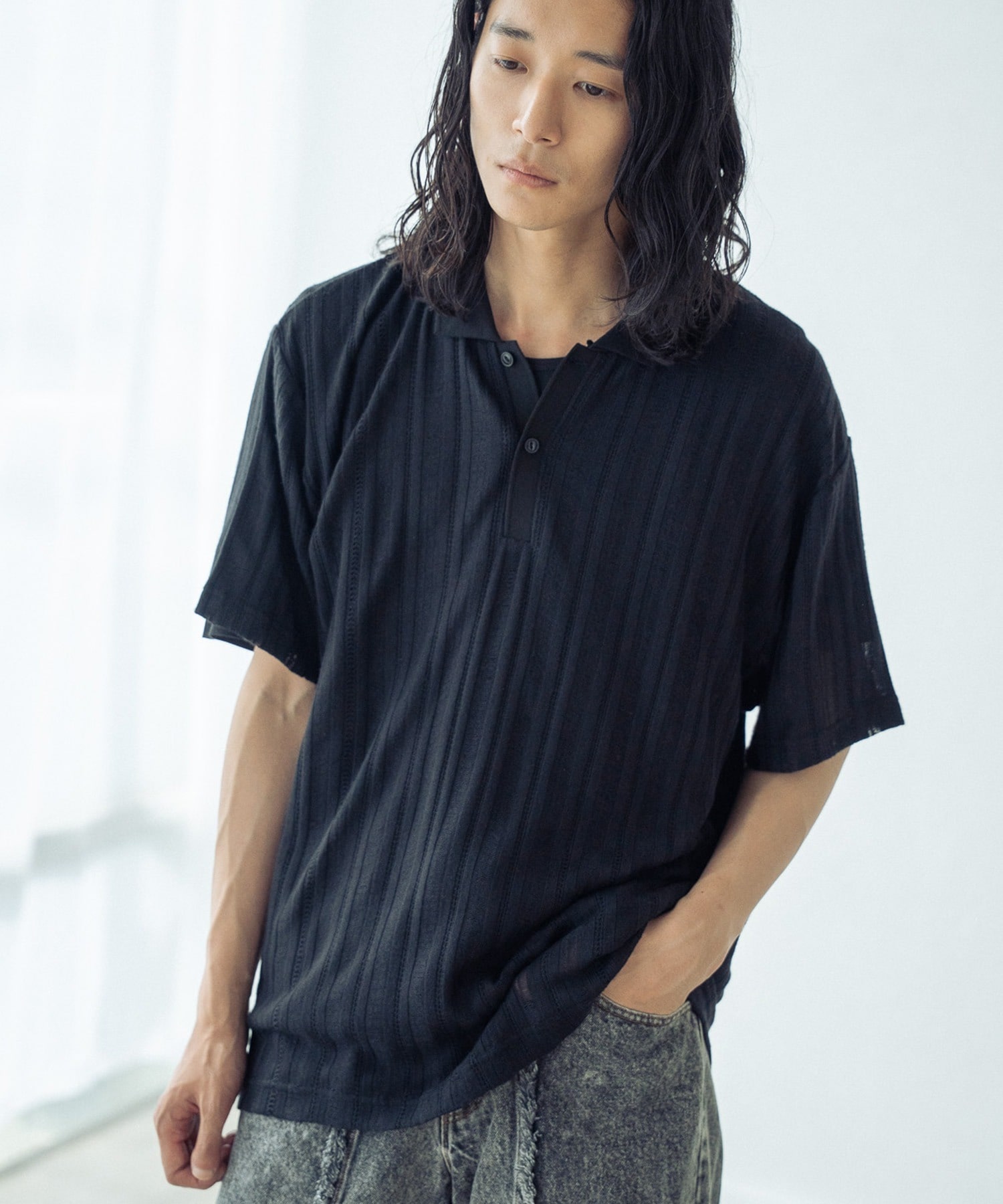 ストライプシアーポロシャツ｜メンズファッション通販 MEN'S BIGI