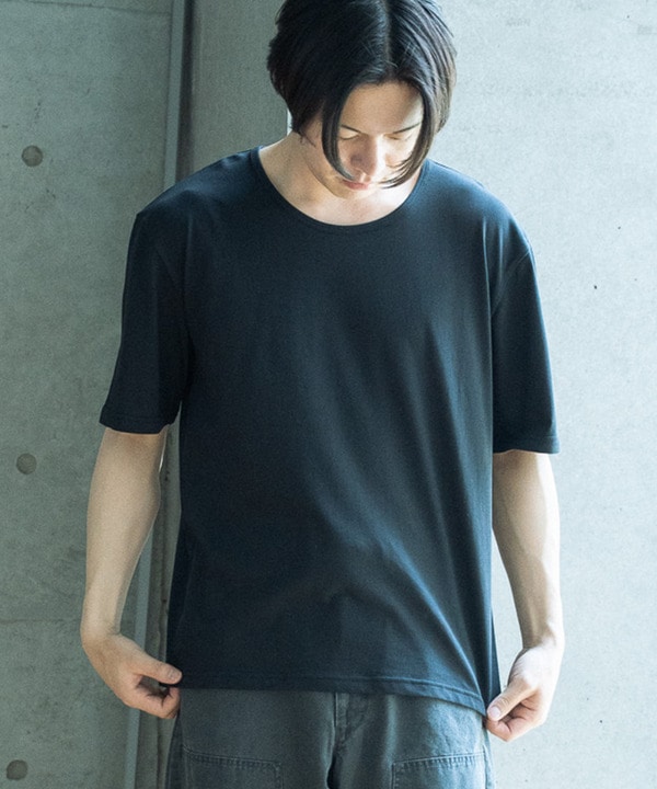 【WEB限定/クールマックス】COOLMAX COTTON BASIC CROPPED TEE 詳細画像 ブラック 1