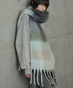 モヘアライクマフラー