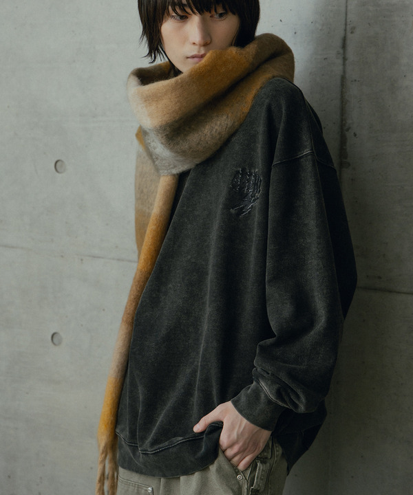 モヘアライクマフラー 詳細画像 カーキ 1