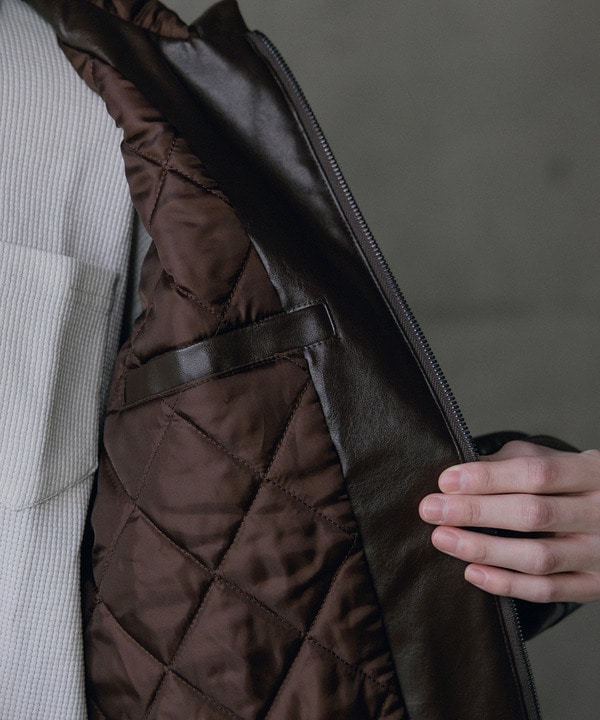 ビンテージシンセティックレザーA-2タイプパーカーブルゾン 詳細画像 9