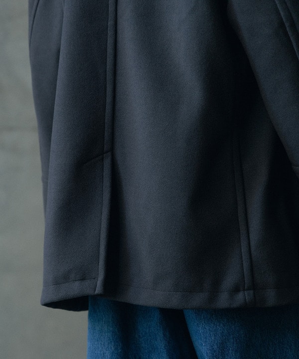 フェイクメルトンオーバーサイズビッグカラーピーコート 詳細画像 11