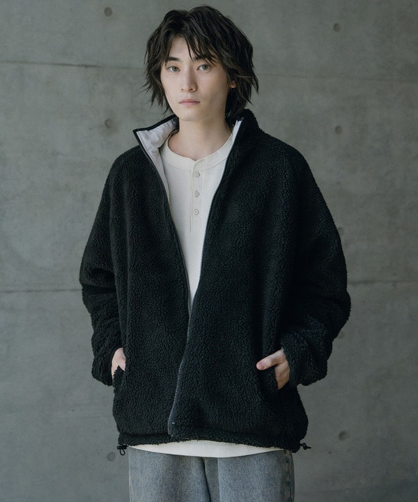 ナイロンアンドフリースリバーシブルスタンドブルゾン 詳細画像 11