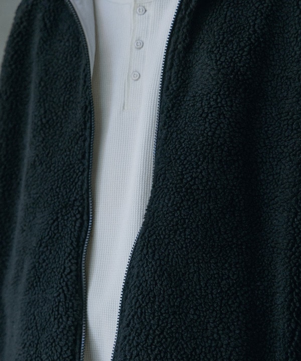ナイロンアンドフリースリバーシブルスタンドブルゾン 詳細画像 13