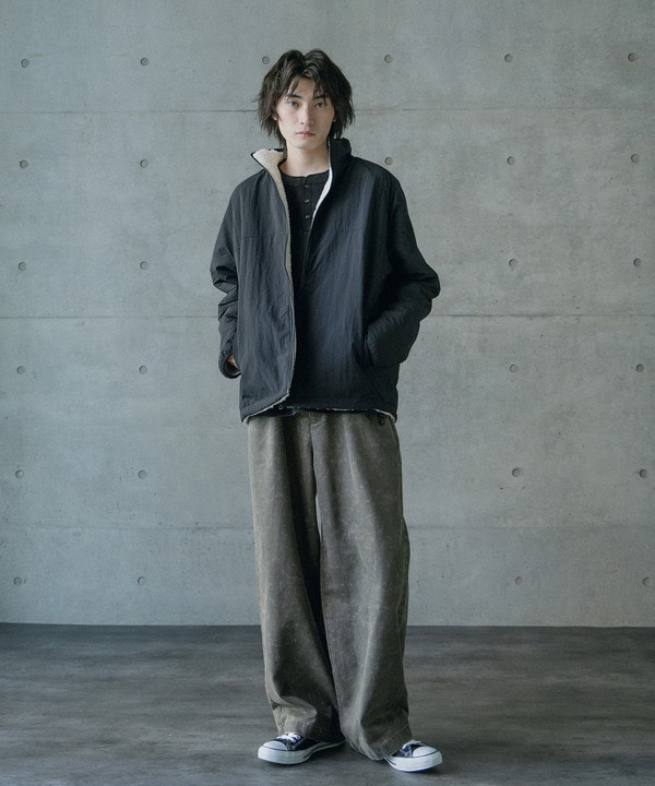 ナイロンアンドフリースリバーシブルスタンドブルゾン 詳細画像 14