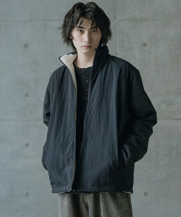 ナイロンアンドフリースリバーシブルスタンドブルゾン 詳細画像 15