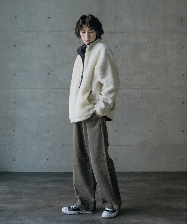 ナイロンアンドフリースリバーシブルスタンドブルゾン 詳細画像 18