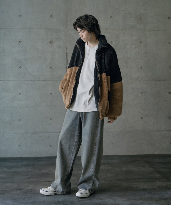 Wシャギーフリーススタンドブルゾン 詳細画像 10