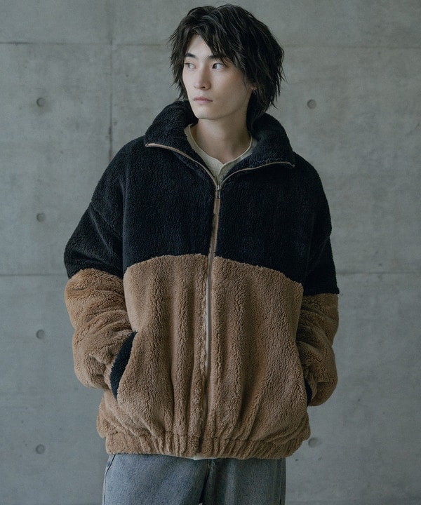 Wシャギーフリーススタンドブルゾン 詳細画像 16