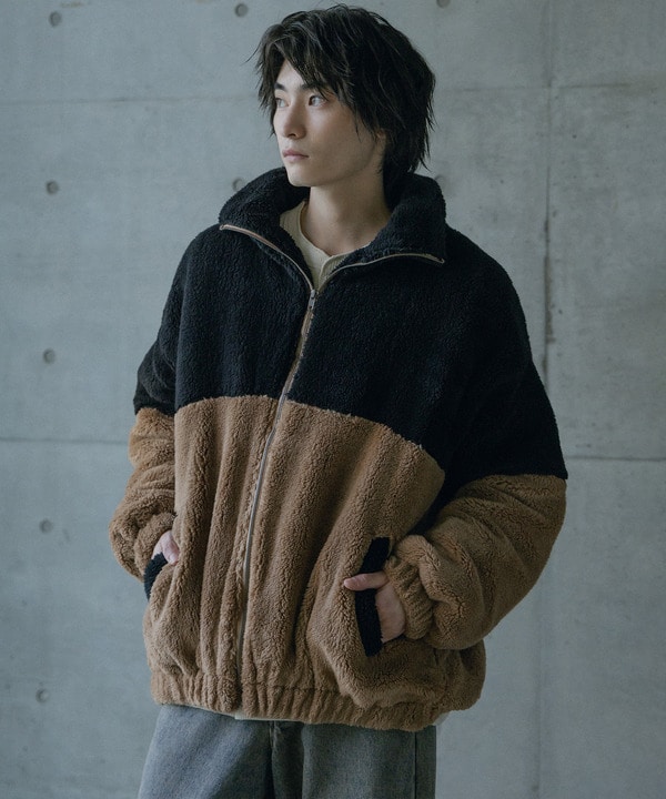 Wシャギーフリーススタンドブルゾン 詳細画像 17