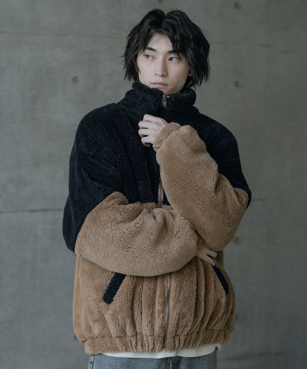 Wシャギーフリーススタンドブルゾン 詳細画像 18