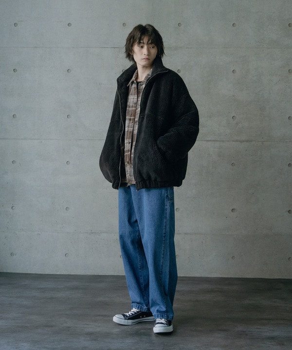 Wシャギーフリーススタンドブルゾン 詳細画像 19