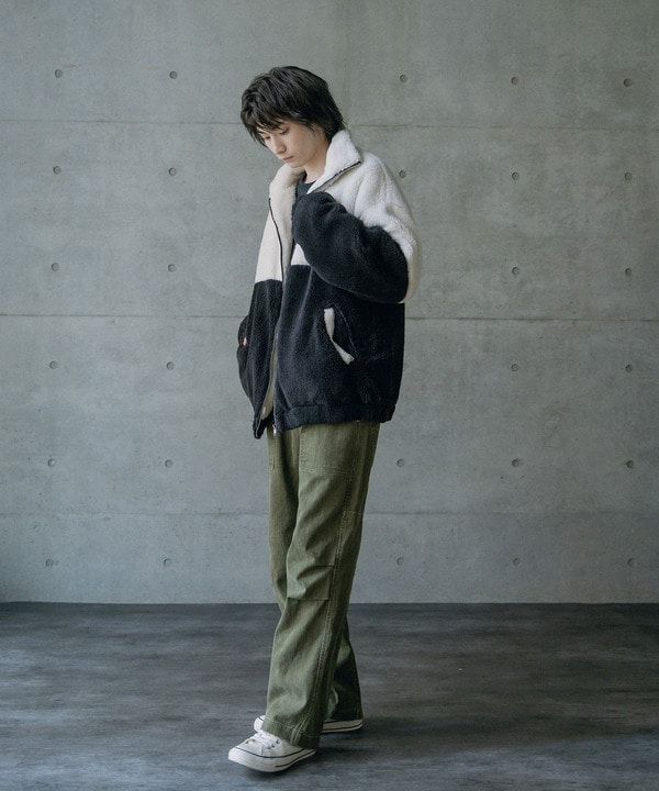 Wシャギーフリーススタンドブルゾン 詳細画像 2