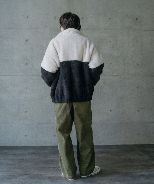 Wシャギーフリーススタンドブルゾン 詳細画像 3