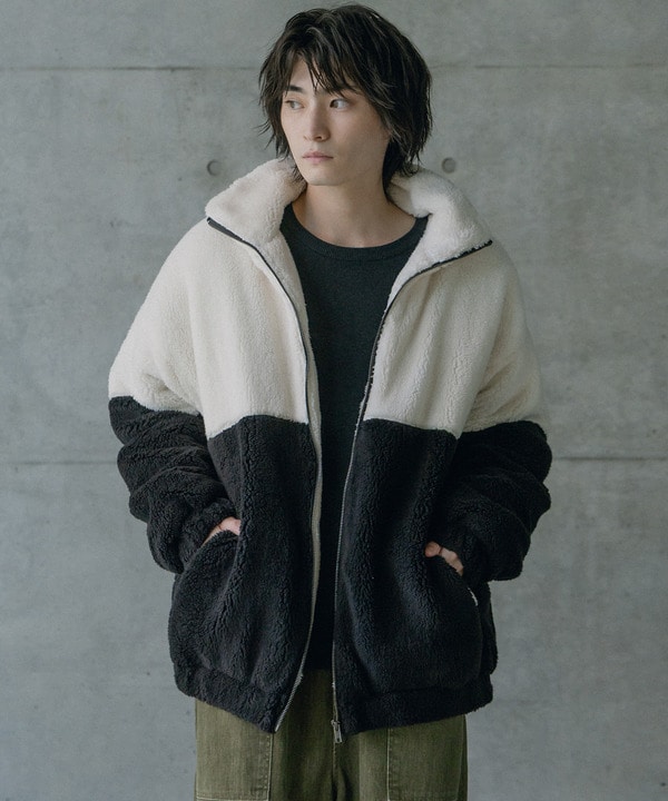 Wシャギーフリーススタンドブルゾン 詳細画像 4