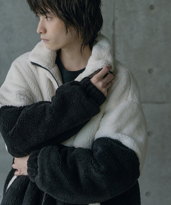 Wシャギーフリーススタンドブルゾン 詳細画像 6