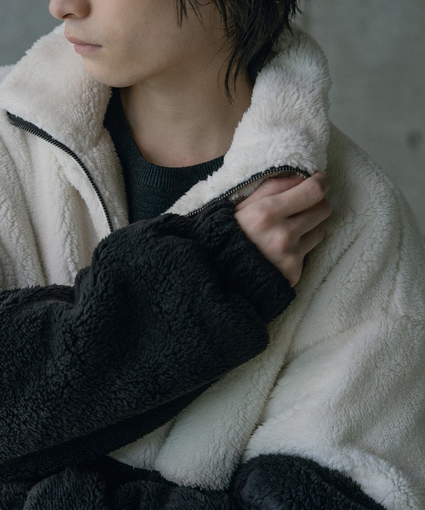 Wシャギーフリーススタンドブルゾン 詳細画像 7