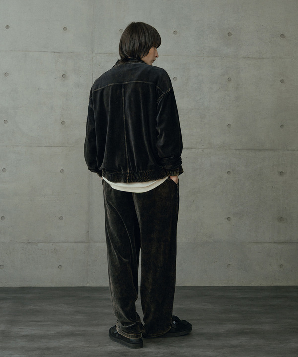 コットンベロアパウダー加工トラックパンツ 詳細画像 4