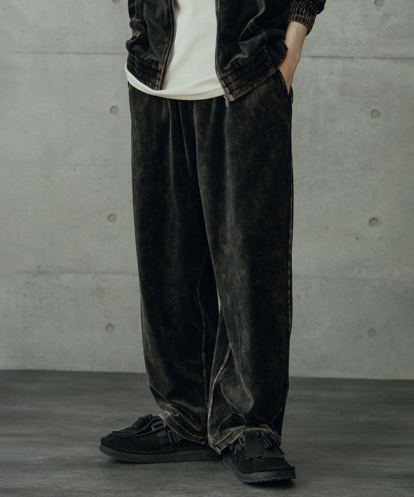 コットンベロアパウダー加工トラックパンツ 詳細画像 5