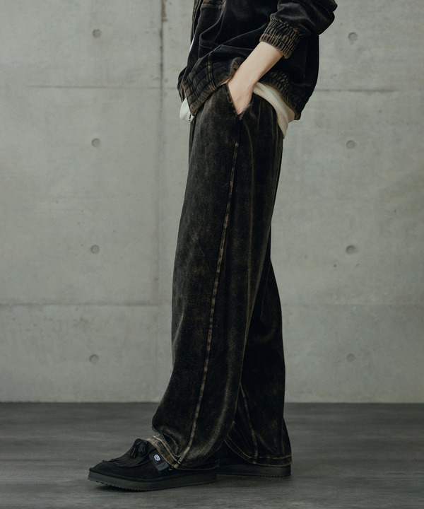 コットンベロアパウダー加工トラックパンツ 詳細画像 6