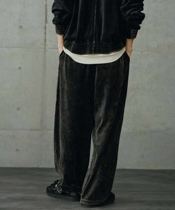 コットンベロアパウダー加工トラックパンツ 詳細画像 7