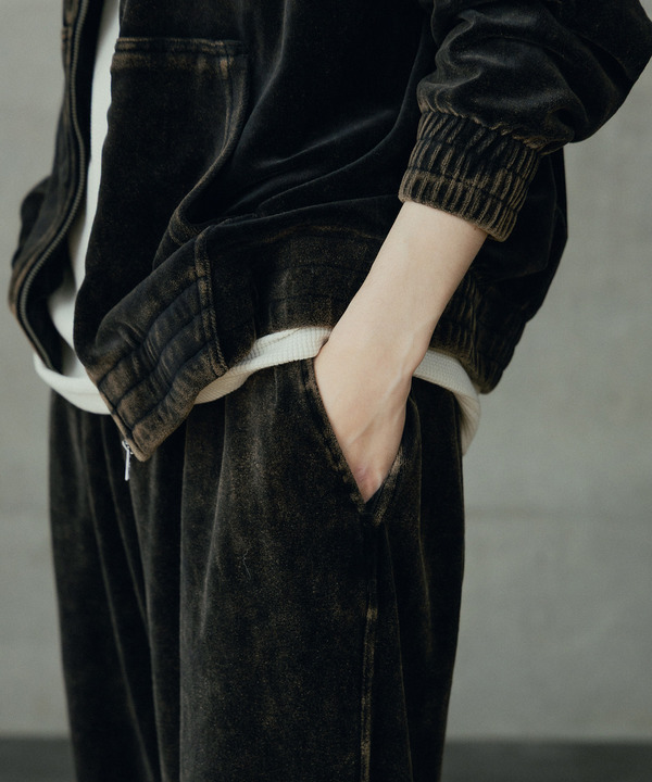 コットンベロアパウダー加工トラックパンツ 詳細画像 8