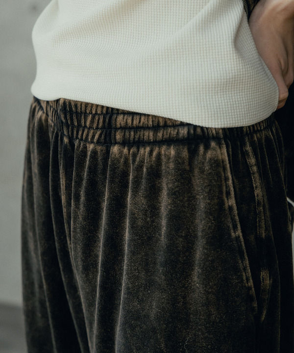 コットンベロアパウダー加工トラックパンツ 詳細画像 9