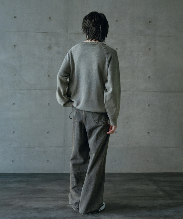 12ozスラブデニム5ポケットワイドストレートパンツ 詳細画像 8