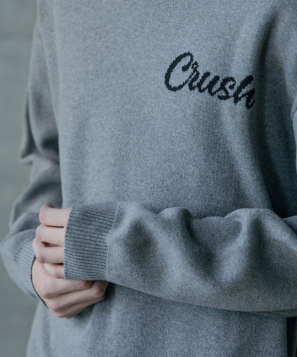 Wジャガードオーバーサイズロゴプルオーバーニット 詳細画像 10