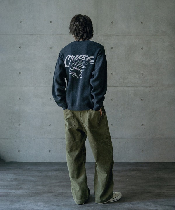 Wジャガードオーバーサイズロゴプルオーバーニット 詳細画像 14