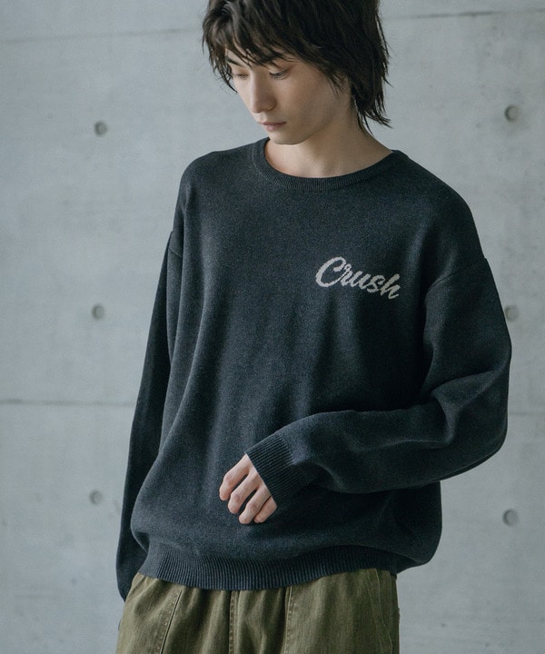 Wジャガードオーバーサイズロゴプルオーバーニット 詳細画像 19