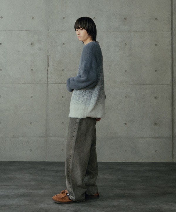 モヘア風Wジャガードグラデーションニット 詳細画像 2