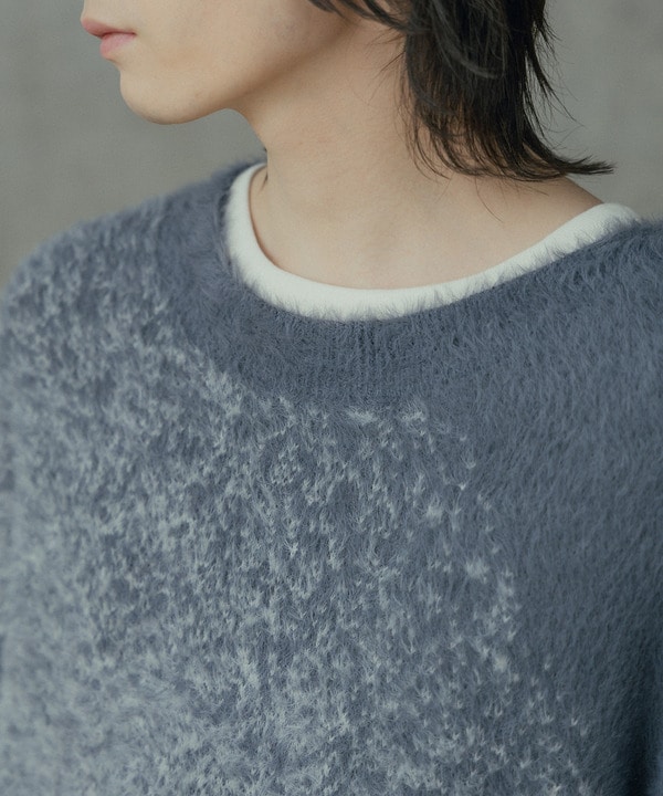 モヘア風Wジャガードグラデーションニット 詳細画像 6