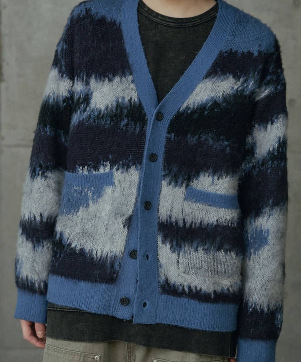 カモフラ風Wジャガードカーディガン 詳細画像 16