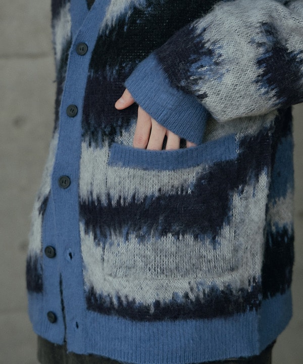 カモフラ風Wジャガードカーディガン 詳細画像 18