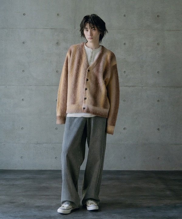 グラデーションストライプカーディガン 詳細画像 1