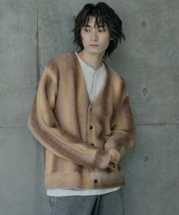 グラデーションストライプカーディガン 詳細画像 6