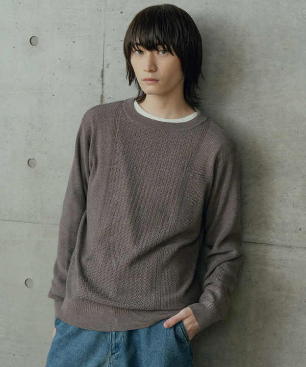 12Gウール混ハイゲージクルーネック 詳細画像 15