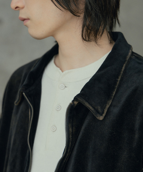 コットンベロアパウダー加工ブルゾン 詳細画像 8