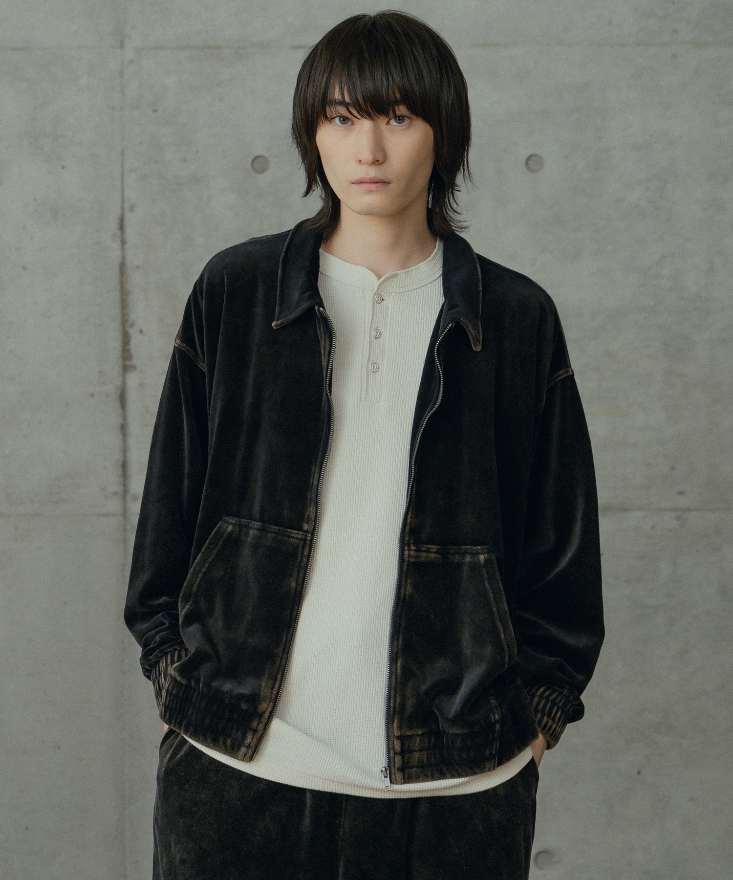 コットンベロアパウダー加工ブルゾン｜メンズファッション通販 MEN'S