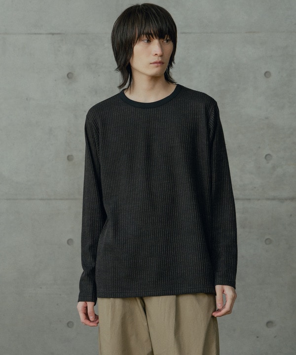 ニットライクストライプカットロンT 詳細画像 11