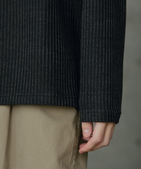 ニットライクストライプカットロンT 詳細画像 14