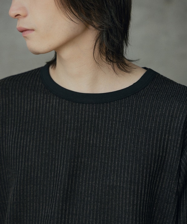 ニットライクストライプカットロンT 詳細画像 15